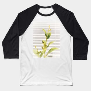 Bright young lemon tree with white blinders background. Vegan lifestyle Baseball T-Shirt